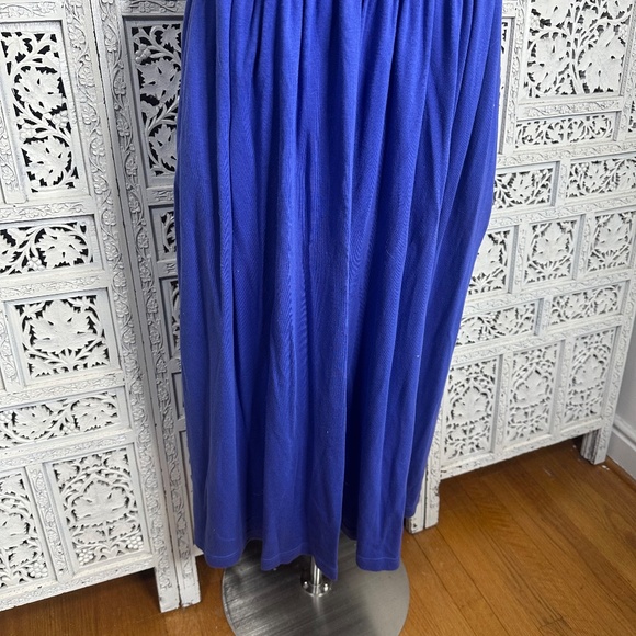 Vintage Deadstock NWT Indygo Purple Ribbed Drop Waist Open Back Sleeveless Dress - Picture 5 of 8